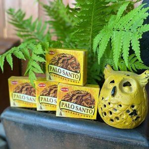 Hem PALO SANTO Incense Cones 4 Boxes NEW FIRM